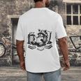 Raccoon Reading A Book Vintage Trash Reader Men's Back Print T-Shirt