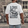 Racoon Reading Spicy Smutty Book Booktok I Read Trashy Books Men's Back Print T-Shirt