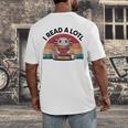 I Read Alotl Axolotl Retro Reading Books Lover Vintage Men's Back Print T-Shirt