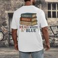 Read Blue Liberty Books July 4th Independence Men's Back Print T-Shirt Read Blue Liberty Books July 4th Independence Men's Back Print T-Shirt