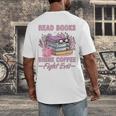 Read Books Drink Coffee Fight Evil Book Coffee Men's Back Print T-Shirt Read Books Drink Coffee Fight Evil Book Coffee Men's Back Print T-Shirt