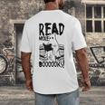 Read More Books Ghost Halloween Reading Teacher Literacy Men's Back Print T-Shirt Read More Books Ghost Halloween Reading Teacher Literacy Men's Back Print T-Shirt
