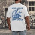 Read Books Stay Weird Men's Back Print T-Shirt Read Books Stay Weird Men's Back Print T-Shirt