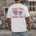 Read You Heart Out Reading Teacher Valentines Day Book Lover Men's Back Print T-Shirt