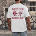 Read Your Heart Out Teacher Valentine Book Men's Back Print T-Shirt Read Your Heart Out Teacher Valentine Book Men's Back Print T-Shirt