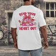Read Your Heart Out Teacher Valentine Reading Book Lover Men's Back Print T-Shirt