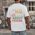Read And Think About Prayer Faith & Book Lover Premium Men's Back Print T-Shirt Read And Think About Prayer Faith & Book Lover Premium Men's Back Print T-Shirt