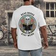Reader Skeleton Read Books Be Kind Stay Weird Men's Back Print T-Shirt Reader Skeleton Read Books Be Kind Stay Weird Men's Back Print T-Shirt