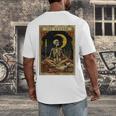 The Reader Tarot Card Book Lover Skeleton Art Goth Style Men's Back Print T-Shirt