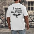A Reader Without Their Book Is A Tragedy Dragon Rider Men's Back Print T-Shirt