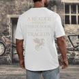 A Reader Without Their Book Is Tragedy Vintage Book Quote Men's Back Print T-Shirt