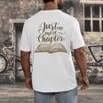 Reading Book Lover Club Librarian Just One More Chapter Men's Back Print T-Shirt