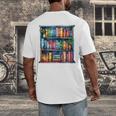 Reading And Bookcase Magic Book Premium Men's Back Print T-Shirt