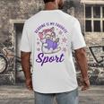 Reading Is My Favorite Sport Saying Quote Book Lovers Men's Back Print T-Shirt