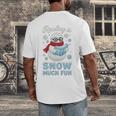Reading Is Snow Much Fun Book Lover Winter Snowman Humor Men's Back Print T-Shirt