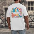 Reads Across Tee America Reading Teacher Books Reader Kids Men's Back Print T-Shirt Reads Across Tee America Reading Teacher Books Reader Kids Men's Back Print T-Shirt