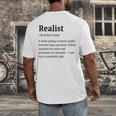 Realist Definition For Introverts Honest Personality Men's Back Print T-Shirt
