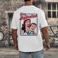 Retro Vampire Book Cover Style Stay Hydrated Halloween Men's Back Print T-Shirt