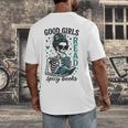 Romance Reader Good Girls Read Spicy Books Halloween Costume Men's Back Print T-Shirt Romance Reader Good Girls Read Spicy Books Halloween Costume Men's Back Print T-Shirt