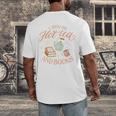 I Run ON HOT Tea & Books Reader Reading Meme Men's Back Print T-Shirt