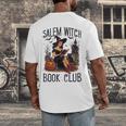 Salem Witch Book Club Bookish Retro Halloween Cat Men's Back Print T-Shirt Salem Witch Book Club Bookish Retro Halloween Cat Men's Back Print T-Shirt