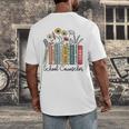 School Counselor Wildflower Book School Counseling Life Men's Back Print T-Shirt