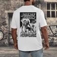 Science Fiction Writer At Work Vintage Book Cover Men's Back Print T-Shirt Science Fiction Writer At Work Vintage Book Cover Men's Back Print T-Shirt