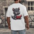 Scottish Terrier Reading a Book Dog Men's Back Print T-Shirt