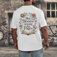 She Blooms Among The Pages Women Mom Wife Floral Book Lover Premium Tri-Blend Men's Back Print T-Shirt She Blooms Among The Pages Women Mom Wife Floral Book Lover Premium Tri-Blend Men's Back Print T-Shirt