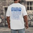 Silent Girls Are DangerousFor Quiet Introvert Girl Men's Back Print T-Shirt
