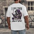 Smut Reader Spicy Book Romance I Like Them Thick & Spicy Men's Back Print T-Shirt