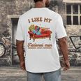 Smutty Book Lover I Like My Fictional Men Spicy Book Men's Back Print T-Shirt
