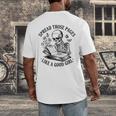 Spread Those Pages Like A Good Girl Skeleton Floral Book Men's Back Print T-Shirt Spread Those Pages Like A Good Girl Skeleton Floral Book Men's Back Print T-Shirt