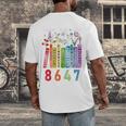 Subtle Floral Foxglove Daisy Tulip Book Lover Men's Back Print T-Shirt
