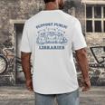 Support Your Local Library Read Banned Books Librarian Men's Back Print T-Shirt