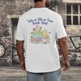 Tale As Old As Time Floral Bookshop Romantic Men's Back Print T-Shirt