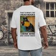 That's What I Do I Read Books I Drink Wine And I Know Things Men's Back Print T-Shirt That's What I Do I Read Books I Drink Wine And I Know Things Men's Back Print T-Shirt