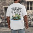 Unearth a Story Frog Reading a Book Summer 2026 Premium Tri-Blend Men's Back Print T-Shirt