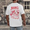 Valentines Book Lover Romance Books Are My Love Language Men's Back Print T-Shirt