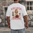 Valentine’s Day Wine Lovers Book Club We Read Wine Labels Men's Back Print T-Shirt Valentine’s Day Wine Lovers Book Club We Read Wine Labels Men's Back Print T-Shirt