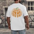 Vintage Book Pumpkin Autumn Fall Librarians Bookworm Teacher Men's Back Print T-Shirt