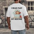 Vintage I Read Past My Bedtime Cute Sleeping Bear Book Lover Men's Back Print T-Shirt Vintage I Read Past My Bedtime Cute Sleeping Bear Book Lover Men's Back Print T-Shirt