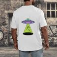 I Wanna Go Home Introvert UFO UAP Flying Saucer Trippy Alien Men's Back Print T-Shirt I Wanna Go Home Introvert UFO UAP Flying Saucer Trippy Alien Men's Back Print T-Shirt