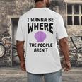 I Wanna Be Where The People Aren't Introvert Men's Back Print T-Shirt I Wanna Be Where The People Aren't Introvert Men's Back Print T-Shirt