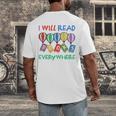 I Will Read Books Everywhere Across America Child Readers Men's Back Print T-Shirt I Will Read Books Everywhere Across America Child Readers Men's Back Print T-Shirt