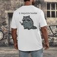 Women's i Require Books Raccoon Men's Back Print T-Shirt