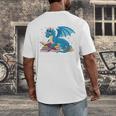 In A World Full Of Bookworms Be A Book Dragon Men's Back Print T-Shirt
