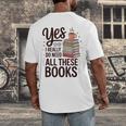 Yes I Really Do Need All These Books Coffee Men's Back Print T-Shirt