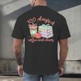 100 Days Of Coffee And Chaos Coquette Bow Book Apple Men's Back Print T-Shirt