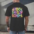 100 Days Of School Book Pencil Teachers Girls Kids 100th Day Men's Back Print T-Shirt